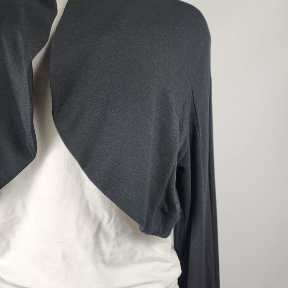 Ronen Chen Black Cropped Cardigan Size 14 - Picture 3 of 9